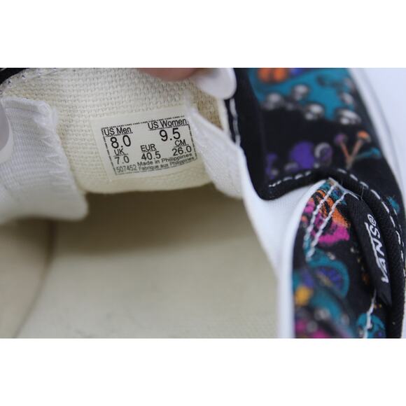 Vans Slip On Mushroom Skull Trippy Drip Psychedelic Mens 8 Womens 9.5 NEW main image 5